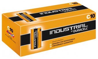 10 x Duracell Industrial LR14 C Alkaline Battery