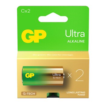 2 x GP Ultra Alkaline G-TECH LR14/C Alkaline Battery