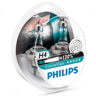 2x Philips H4 X-Treme Vision + 130%