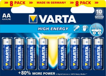 8 x Varta High Energy LR6/AA 4906 (blister)