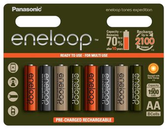 8 x akumulatorki Panasonic Eneloop Tones Expedition R6/AA 2000mAh (blister)
