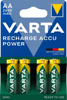 4 x Varta Pro R2U R6 AA 2600mAh Rechargeable Batteries