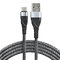 everActive CBB-2CG braided cable - USB-C / Type-C cable 200cm with support for fast charging up to 3A gray