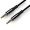 Cable silicone cable audio AUX plug - jack plug 3.5 mm stereo 100cm everActive CBS-1JB black