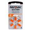 6 x Rayovac Extra 13 Hearing Aid Batteries