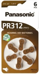 120 x PANASONIC Hörgeräte-Batterie Zinc-Air PR312 PR41 braun bis 12/2020 