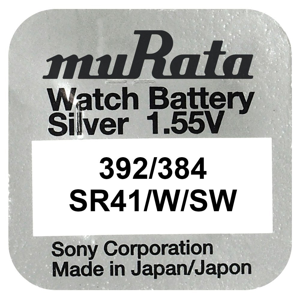 2 384/392 Duracell Silver Oxide Batteries (AG3, LR41, MS312, SP384, SP392,  SR41)
