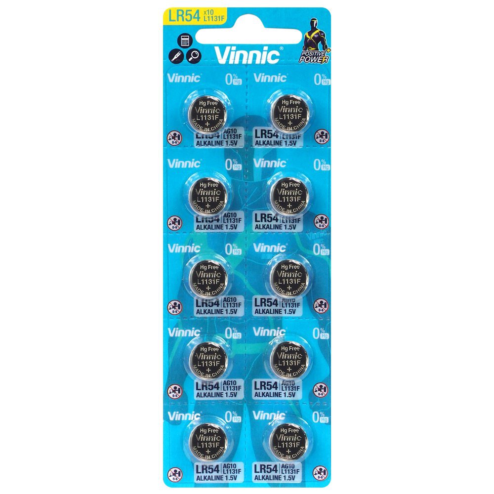 Maxell LR1130 - 10 Batteries G10A AG10 G10A LR54 - 10 Batteries in Total