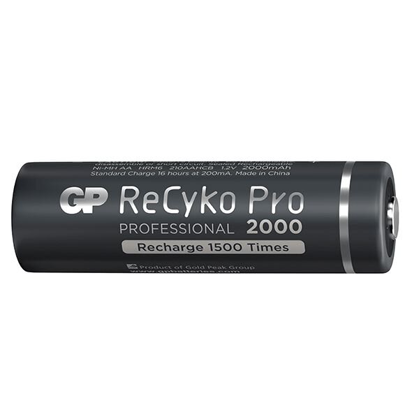 Uppladdningsbara batterier 4 x AA / R6 GP ReCyko Pro Ni-MH 2000mAh