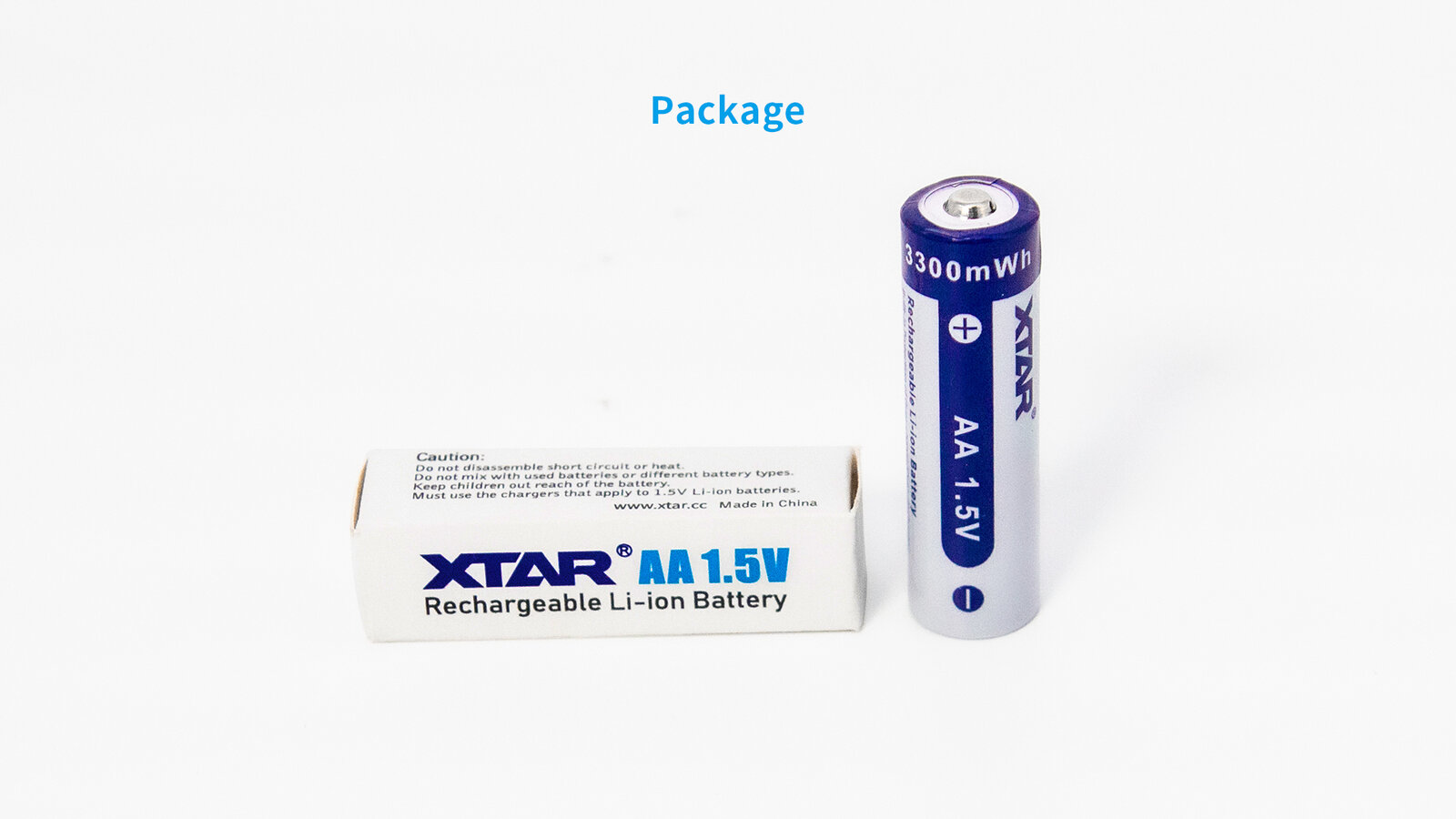 AA /R6 Xtar 1,5V Li-ion 2000mAh batteri med skydd
