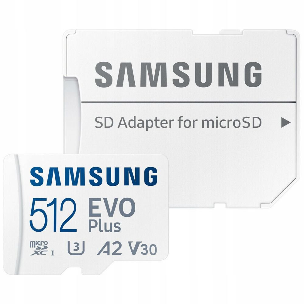 Baltrade.eu - B2B shop - Samsung EVO PLUS microSDXC 512GB UHS-I U3 A2 V30  class 10 memory card + adapter for SD