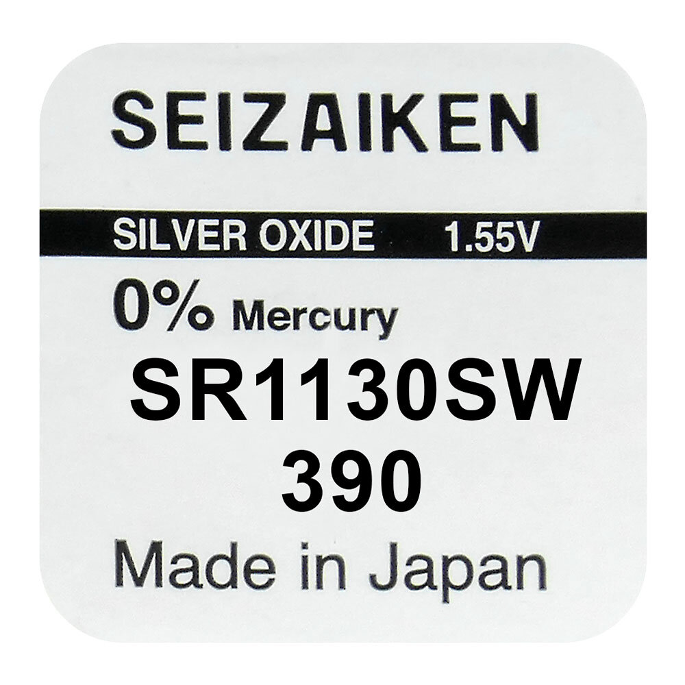  - B2B shop - silver battery mini Seizaiken / SEIKO 390 /  SR1130SW / SR54
