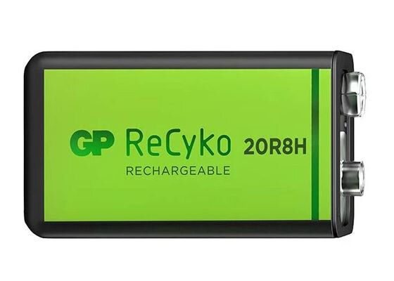 Batería Recargable GP 9V Recyko, 200mAh - TimeCenter
