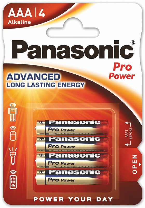 Stavbatteri Panasonic Alkaline Power 1,5V AAA LR03 4-pack 