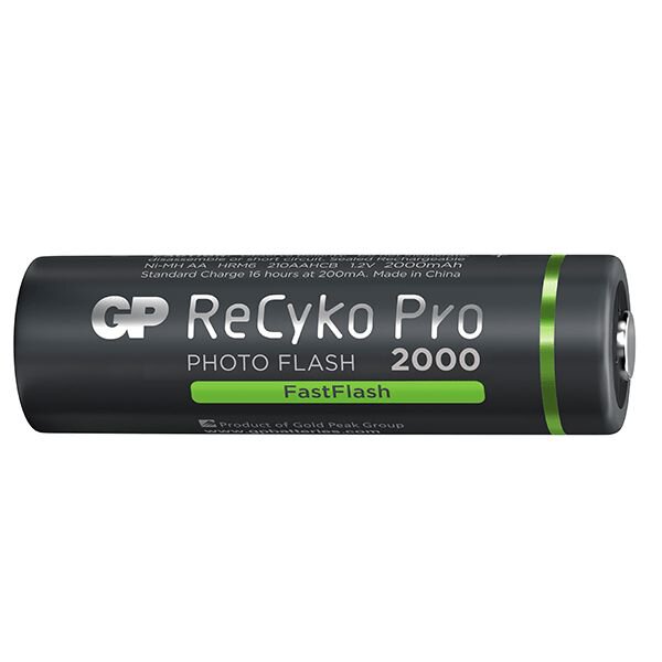 GP ReCyko Photoflash AA battery, 2000mAh, 4-pack