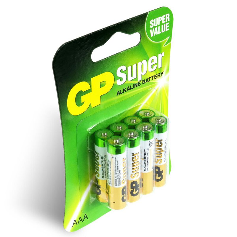 16x GP Batterien Super Alkaline LR03 AAA GP24A8/8E-2BRD16 1x 16er Blister 