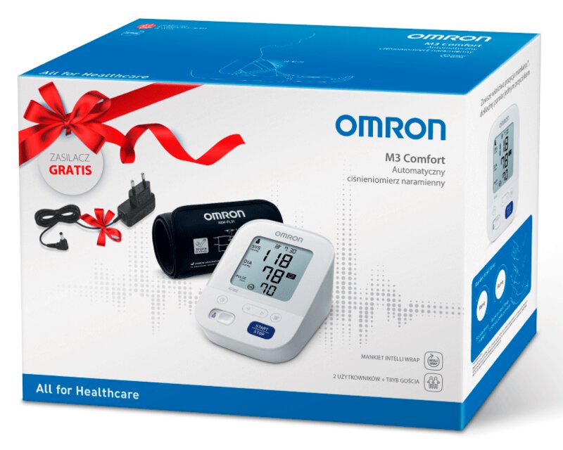 in stand houden Verval Niet ingewikkeld Baltrade.eu - B2B shop - OMRON M3 COMFORT blood pressure monitor + power  supply