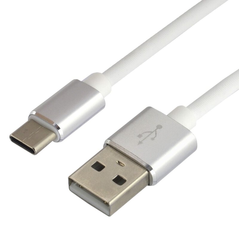 Câble de charge Flexible, USB-C - USB-C, 1,5 m, silicone, blanc