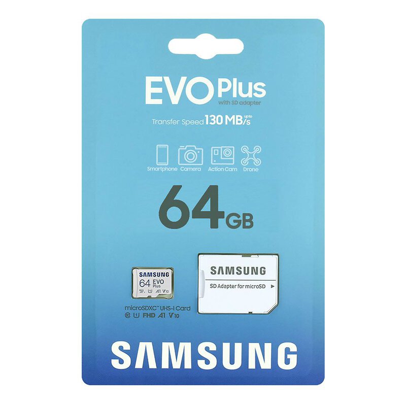 Carte micro SDXC Samsung EVO+ - 64 Go - Classe 10/UHS-I (U1)