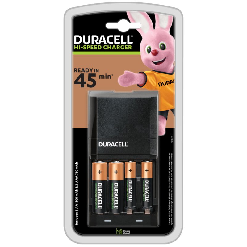 Baltrade.eu - B2B shop - Duracell CEF27 battery charger + 2 x R6