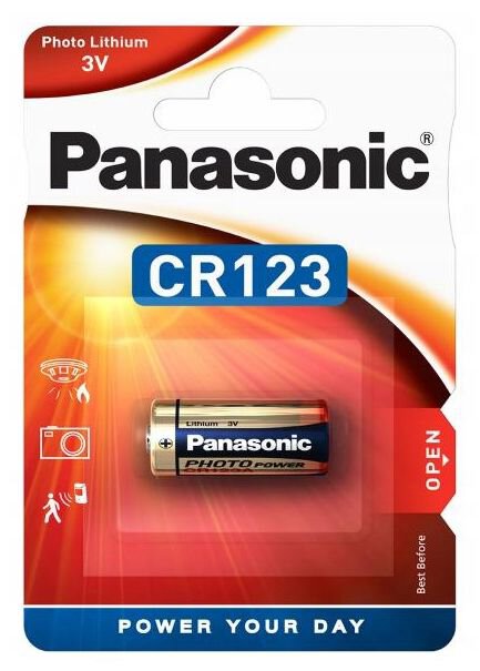 Original Panasonic CR123A Lithium 3V Arlo Camera Battery CR17345 DL123A  EL123A 123A Laser Pen Smoke Alarm