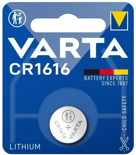 3x VARTA Batterien Lithium Knopfzellen CR1616 6616 1er-Bli 