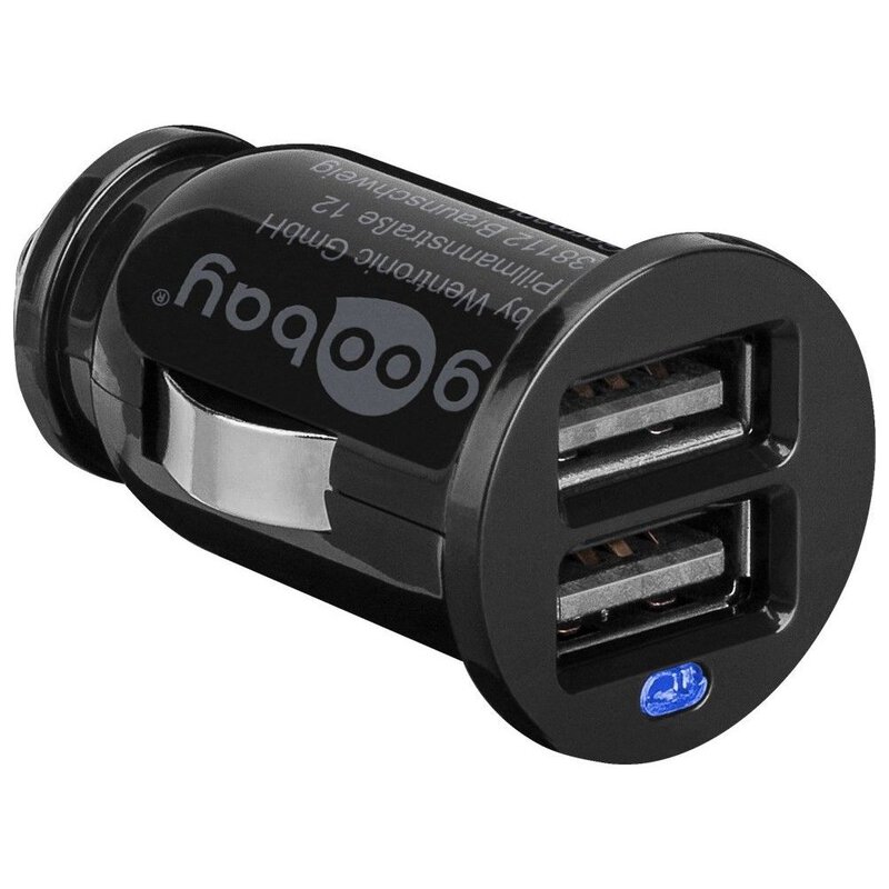 Baltrade.eu - B2B shop - GOOBAY 44177 USB Car Charger 2, 1A with two USB  sockets