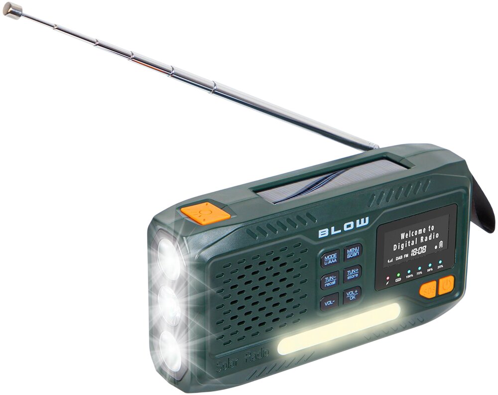 Portable analog radio, solar with dynamo Blow 77-559# Portable analog radio, solar with dynamo Blow 77-559#