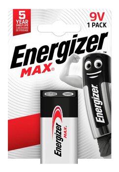 Bateria 9V Energizer alkaliczna pakowana po 1 sztukę w blistrze