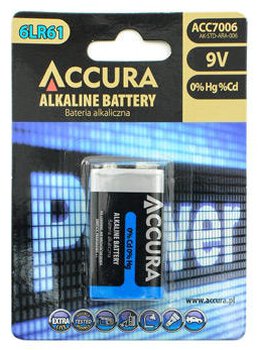 1 x bateria alkaliczna Accura 6LR61/9V