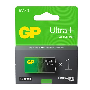 1 x GP Ultra Plus Alkaline G-TECH 6LR61/9V Alkaline Battery