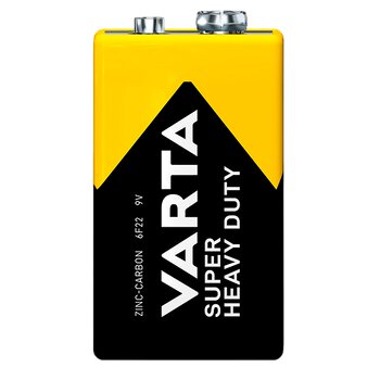 1 x Varta Superlife 6F22 zinc carbon battery (foil)