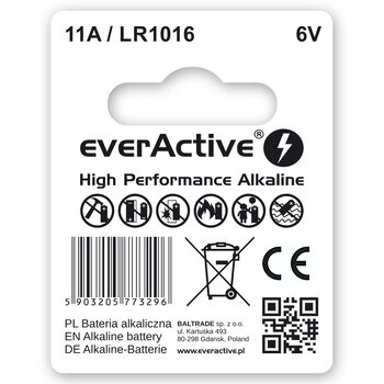 1 x battery for everActive 11A LR1016 MN11 car remote control