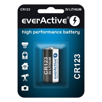 1 x bateria foto litowa everActive CR123