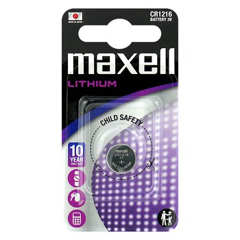 1 x Maxell CR1216 Lithium Battery