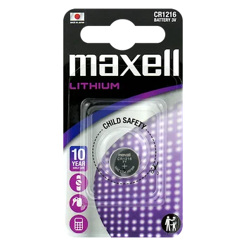 1 x Maxell CR1216 Lithium Battery