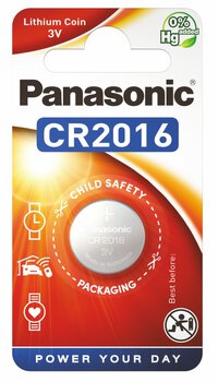 1 x Panasonic CR2016 mini lithium battery