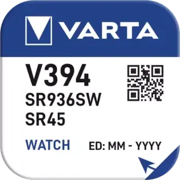 1 x silver battery (watch) 394 VARTA (SR936SW) Bat.
