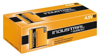 10 x Duracell Industrial 3LR12 alkaline battery-flat
