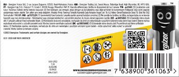 10 x batería alcalina Energizer Industrial LR03 AAA