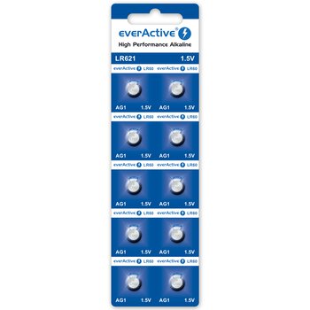 10 x alkaline mini battery everActive AG1 G1 LR621 LR60