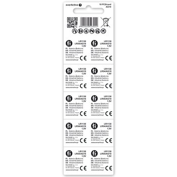 10 x alkaline mini battery everActive AG10 G10 LR1130 LR54