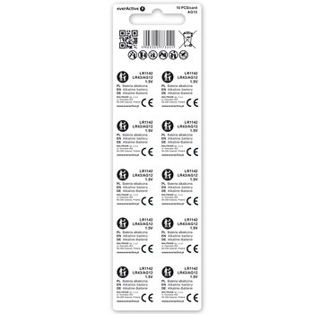 10 x alkaline battery mini everActive AG12 G12 LR1142 LR43