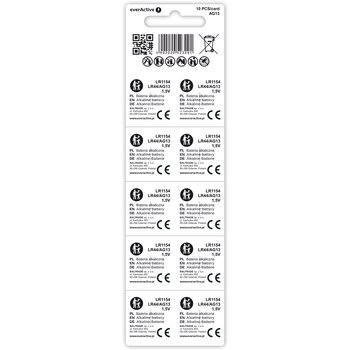 10 x alkaline mini everActive AG13 G13 LR1154 LR44 battery