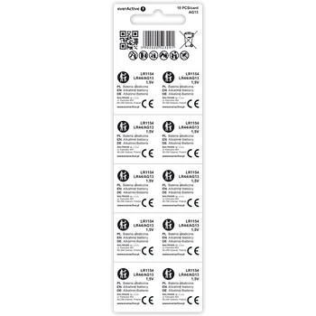 10 x alkaline mini everActive AG13 G13 LR1154 LR44 battery