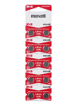 10 x bateria alkaliczna mini Maxell G13 / AG13 / L1154 / LR44 / A76