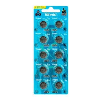 10 x mini alkaline battery Vinnic G8 / AG8 / LR55 / LR1121 / LR1120