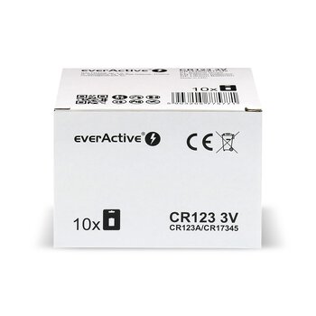 10 x everActive CR123 Lithium Photo Battery