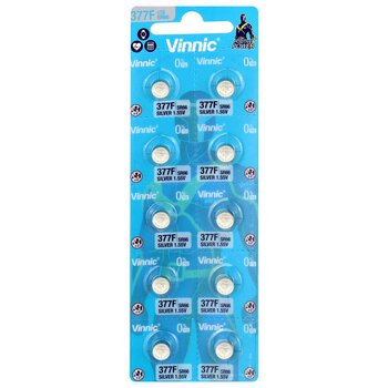 10 x Silver Mini Vinnic 377 / SR626SW / SR66 Battery