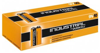 10 x Duracell Industrial 6LR61 9V Alkaline Battery